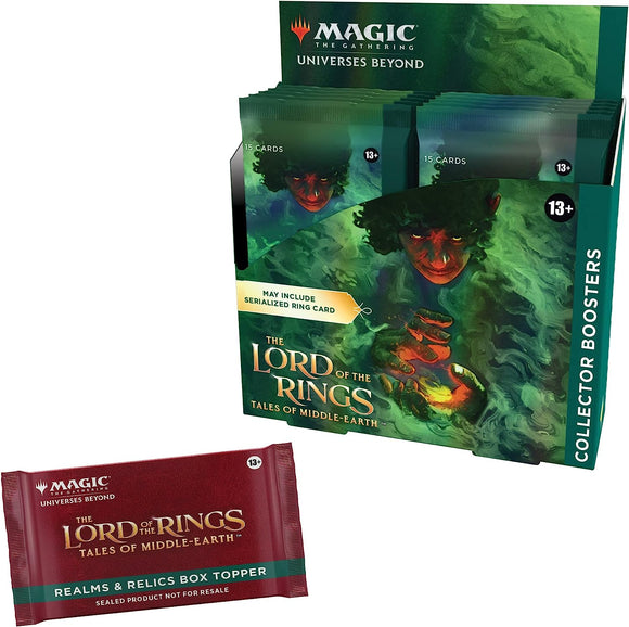 Magic: The Gathering The Lord of The Rings: Tales of Middle-Earth Collector Booster Box - 12 Packs + 1 Box Topper Card