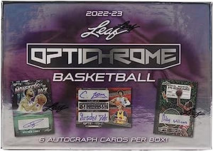 2022-23 Leaf Optichrome Basketball Hobby Box 6 Autographs Per Box