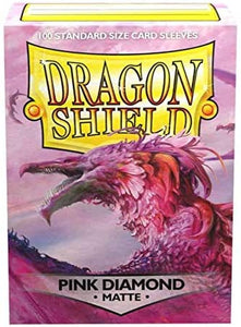 Dragon Shield Matte Diamond Pink Standard Size 100 ct Card Sleeves