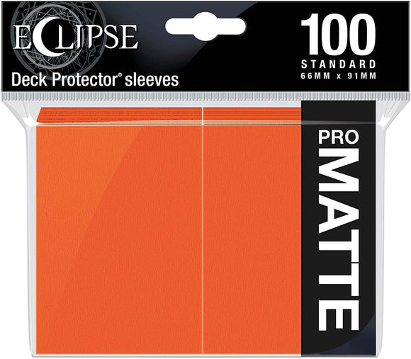 Eclipse Matte Standard Sleeves: Pumpkin Orange