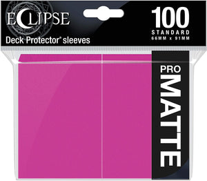 Eclipse Standard Matte Sleeves 100 Pack-Hot Pink