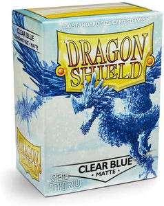Dragon Shield Clear Blue Matte 100 Protective Sleeves