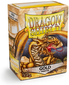Dragon Shield Gold Matte 100 Protective Sleeves