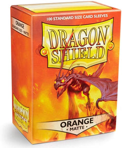 Dragon Shield Orange Matte 100 Protective Sleeves