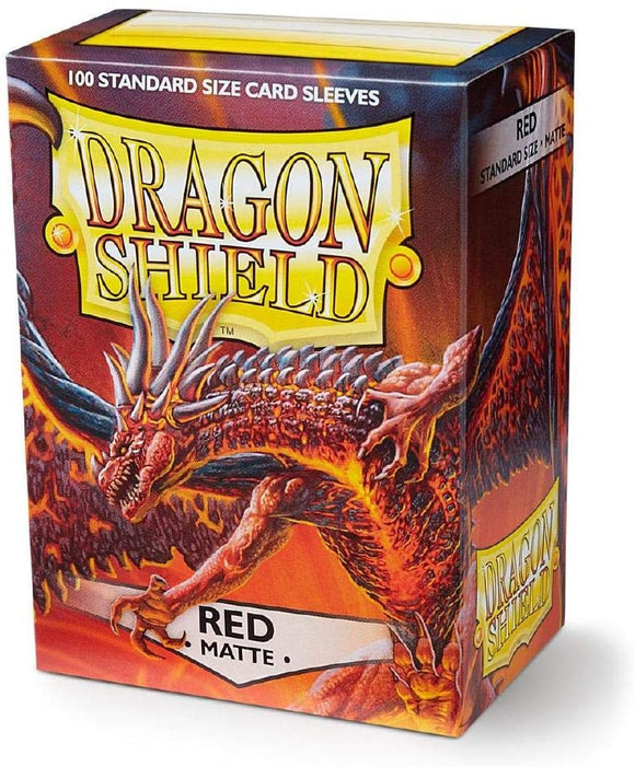 Dragon Shield Red Matte 100 Protective Sleeves