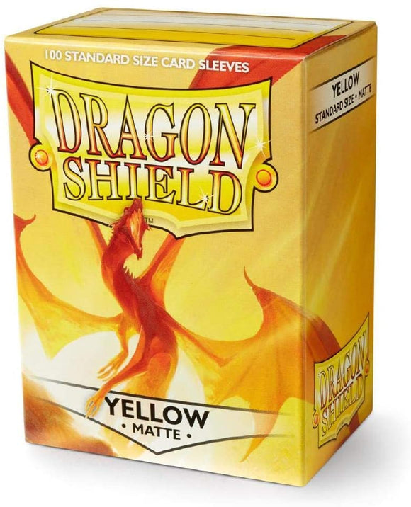 Dragon Shield Yellow Matte 100 Protective Sleeves