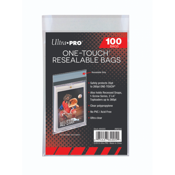 Ultra Pro One Touch Resealable Bags -100 count
