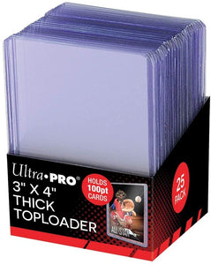 Ultra Pro 3" x 4" Clear 100pt Top Loaders (25 Per Pack)