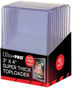 Ultra Pro 3" x 4" Clear 180pt Top Loaders (10 Per Pack)